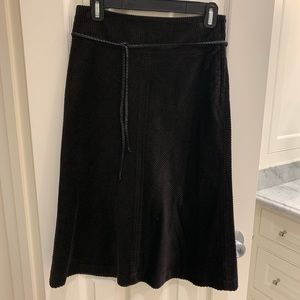 H&M Black Chevron Corduroy Skirt